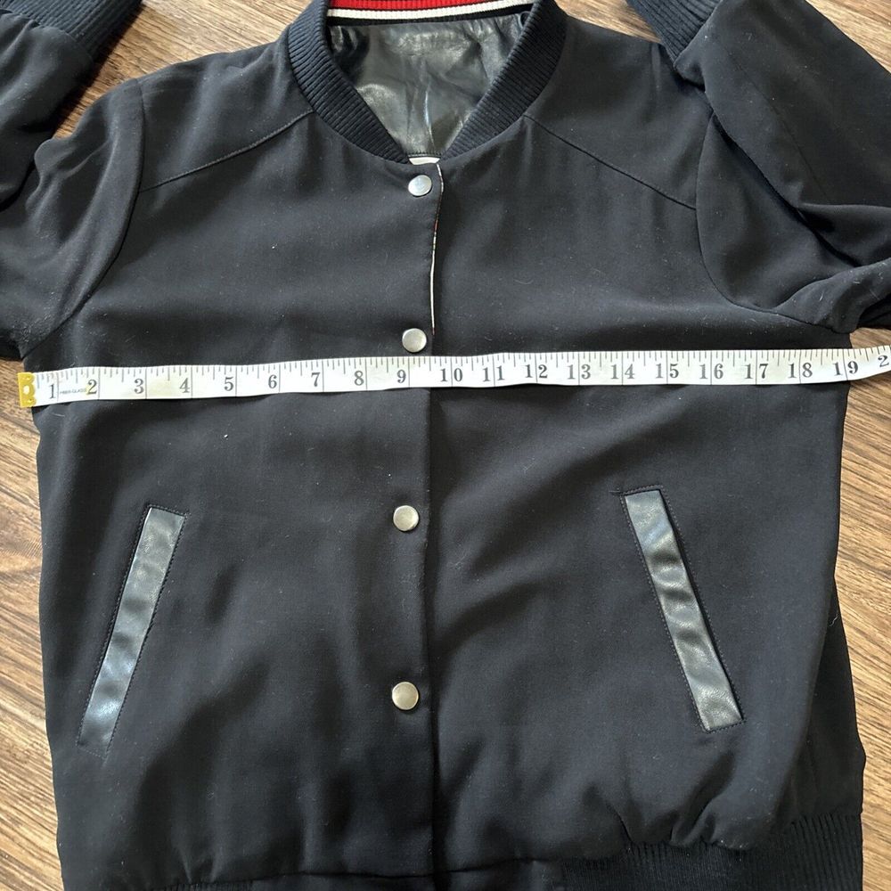 Olivia Culpo x Le Tote Collab Reversible‎ Floral Black Bomber Jacket Size XS - Picture 9 of 11